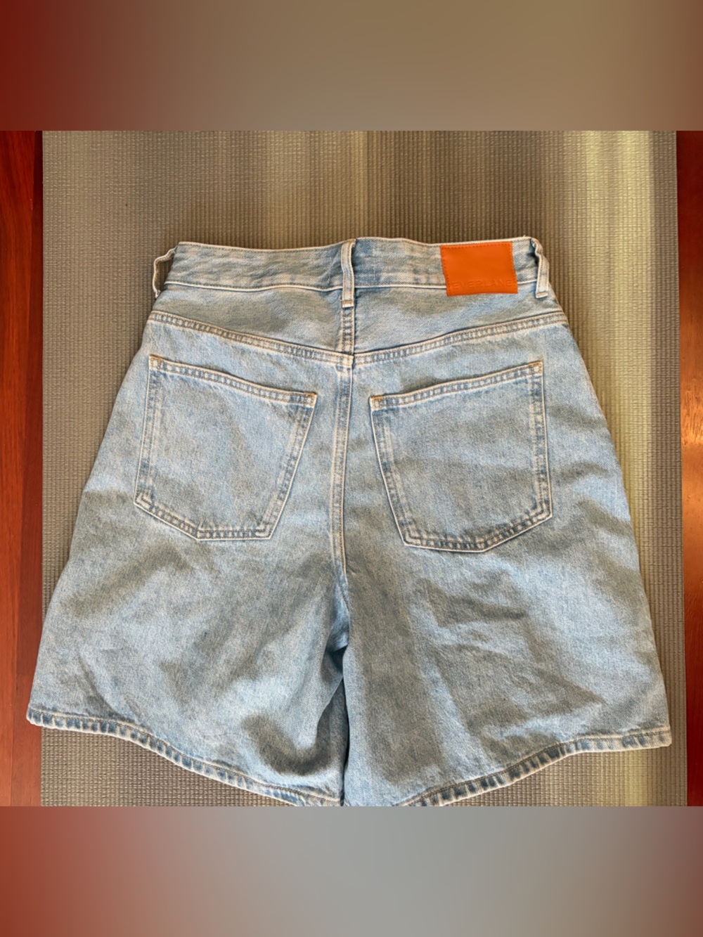 Everlane Light Blue High-Rise Denim Shorts - Picture 3 of 3